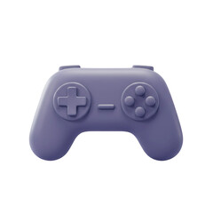 Sleek Purple Joystick, 3d rendering icon, isolated on white background, ultra-realistic style, gaming equipment