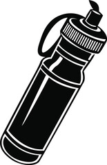 Silhouette of Water Bottle for Fitness and Hydration