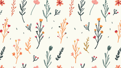 Seamless pattern with flowers, seamless floral pattern
