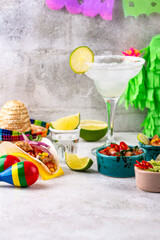 Cinco de Mayo concept with traditional Mexican food