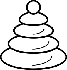 Zen Stones outline icon on transparent background