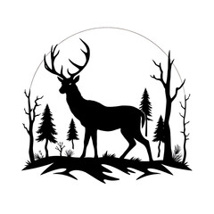 deer silhouette vector