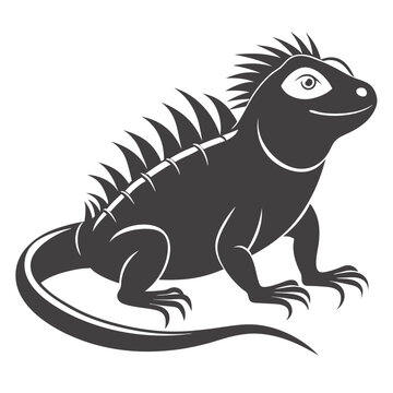 recommend clip art: Stylized Iguana Vector Graphic Design Reptile Illustration Wildlife Creature Art
