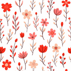 Seamless background with flowers, seamless pattern with color flowers