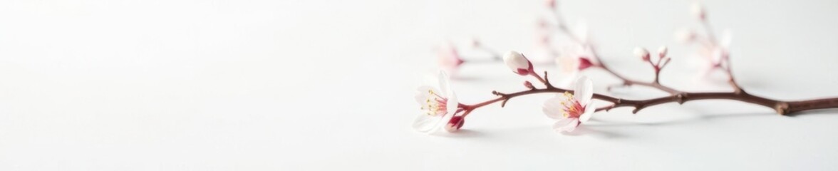 Obraz premium Thin and delicate branch against white surface, delaicate, small