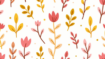seamless background with autumn leaves