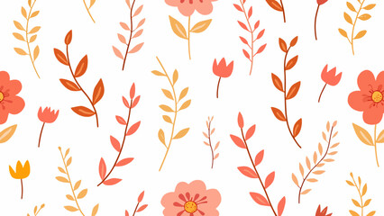 seamless pattern with autumn leaves