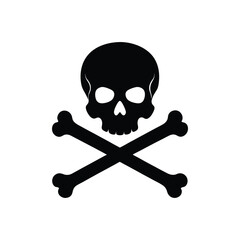 bones crossed under skull silhouette