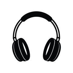 headphones of a silhouette art