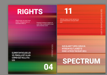 Flyer A4 With Fluid Motion Blur Gradient Colorfull Background