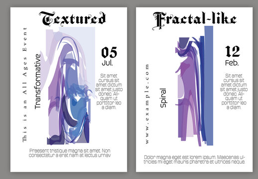 Flyer A4 with Abstract Shuttered Glass Shape Simple on White Background
