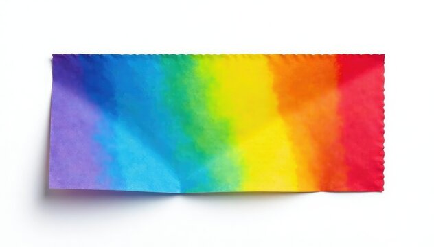 Single, vibrant-colored flap isolated on pure white background , piece, design, piece