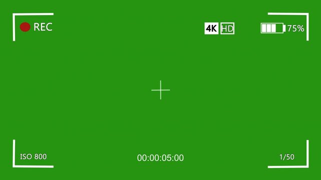 llustrated frame of the video camera screen in 4k resolution	
