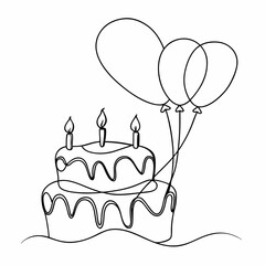 birthday cake with candles