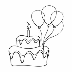 birthday cake with candles