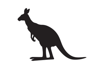 Kangaroo Silhouette Vector Australian Animal Clipart