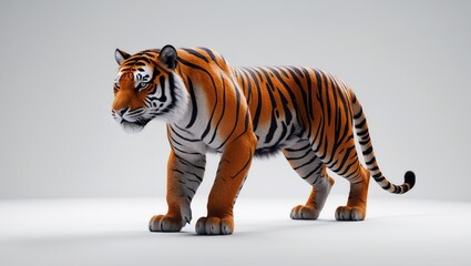 Side profile of a Tiger moving away