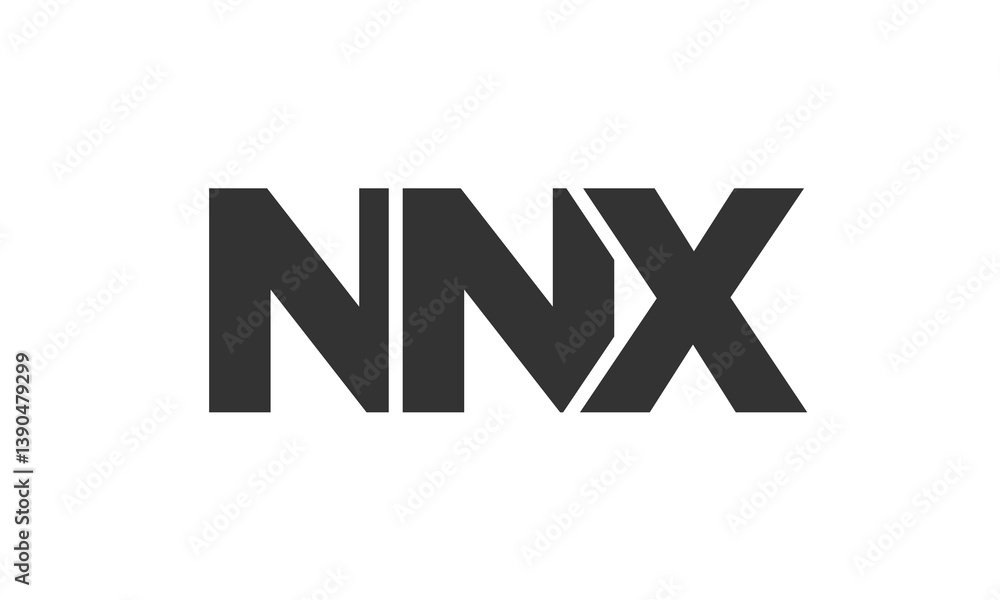 Fototapete nnx logo design template with strong and modern bold text. initial based vector logotype featuring s
