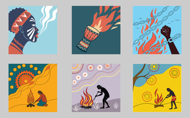 Vector illustration set art design icons