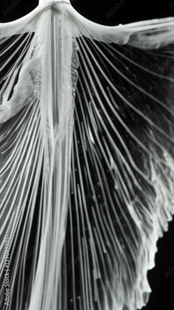 Poster elegant close-up of intricate feather details showcasing delicate textures and natural patterns