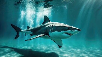 Obraz premium Shark searching for food