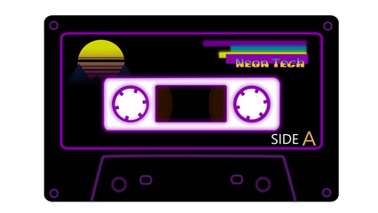 Cassette tape synthwave