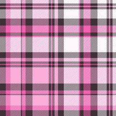 Pink plaid pattern creates a stylish, seamless texture. Great for backgrounds, textiles, fashion, and crafts. A versatile and classic design element.