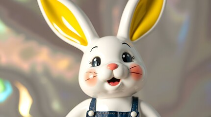 easter bunny with a big egg