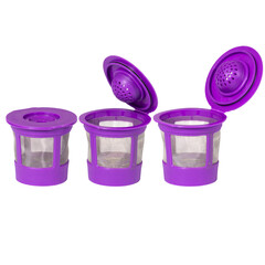 Purple Reusable K Cup With Filter isolated