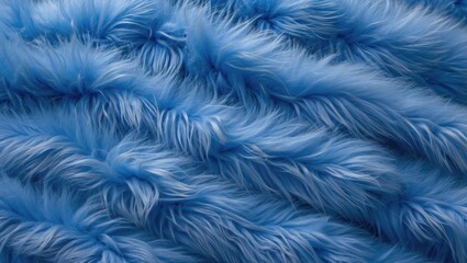 Textured blue faux fur material for various decorative uses