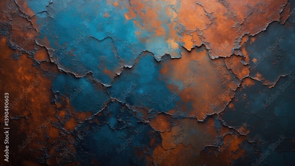 Poster texture of rusted iron. pattern in retro style