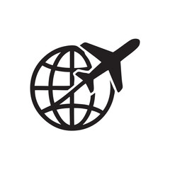 globe and airplane