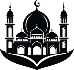 Mosque Silhouette Black Vector
