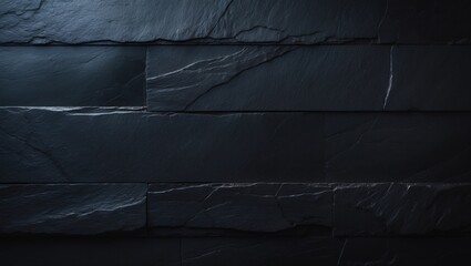 Stone black texture backdrop. Dark cement, concrete grunge. Gray tile, marble design, wall background empty for design.