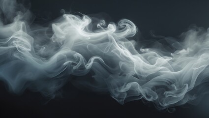 Obraz premium Smoke and powder overlay on a dark backdrop. Fog and mist appearance. Abstract smoke texture.