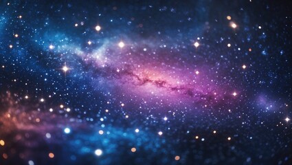 Naklejka premium Starry backdrop of the cosmos. Celestial outer space pattern. Exploration and journey through the universe.