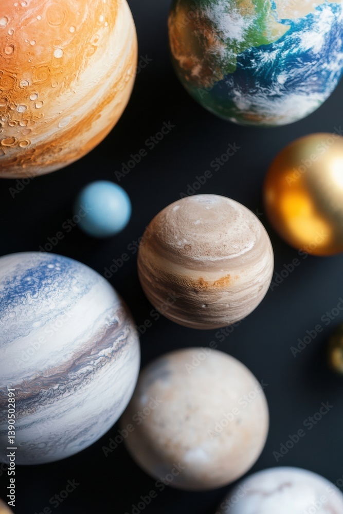 Leinwandbilder immersive cosmic visualization hyper-realistic planetary array in 8k - next-gen space education and 