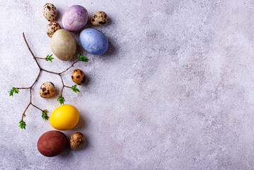 Easter eggs paint with natural dye
