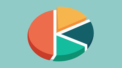 Fototapeta premium Asset Diversification A pie chart divided into uneven slices labeled Equities Bonds Real Estate etc. showing the importance and challenge of diversifying investments in a pension