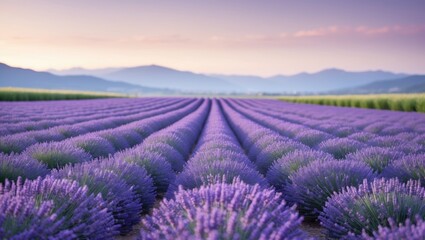 Obraz premium Breathtaking Lavender Fields at Dawn