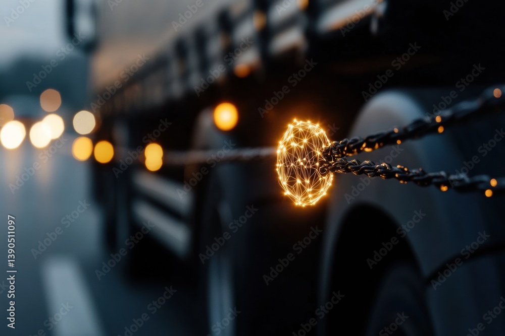 Poster quantum mobility revolution futuristic network visualization of interconnected transportation system