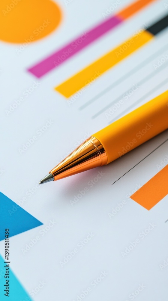 Poster Minimalist Risk Analytics Vibrant Color-Coded Data Visualization with Precision Ballpoint - Strategic Business Intelligence for Modern Workflow Optimization