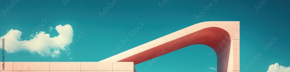 Aufkleber minimalist urban infrastructure sweeping architectural curves redefining spatial design - innovative