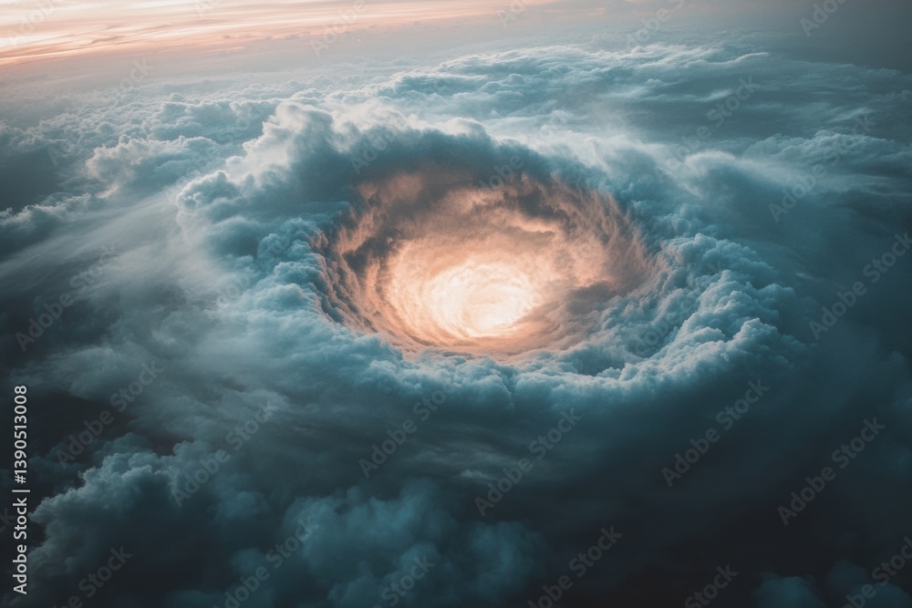 Leinwandbilder atmospheric disruption immersive climate science visualization revealing dramatic hurricane eye dyna