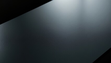 Black paper texture featuring a smooth, monochrome surface. An elegant and stylish backdrop with a rich, glossy or satin finish. Blank sheet intended for art, design, or decoration.