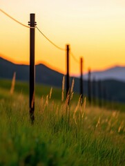 Fototapeta premium World Amateur Radio Day Golden Hour Connectivity - Sustainable Communication Networks Inspiring Global Tech Innovation at Sunset