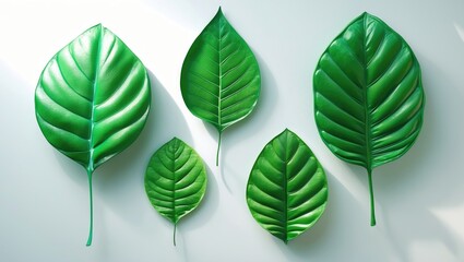 Obraz premium turmeric leaf disassociated on background