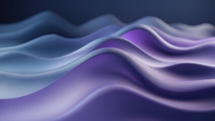 Obraz premium Background design with an abstract wave pattern in hues of black, dark blue, purple, violet, lilac, gray, and white, incorporating a gradient ombre blur.