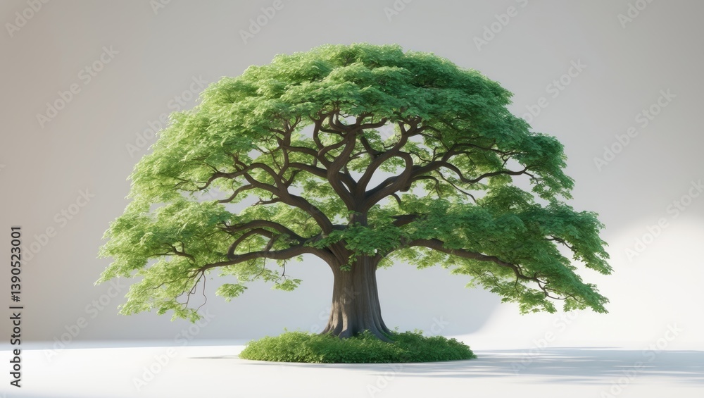 Poster trees separated on a white background, isolated for use in design, advertising, and architecture.