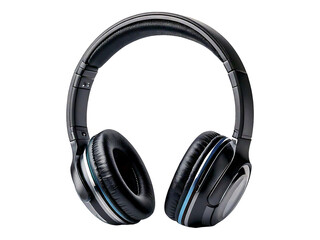 Sleek black over-ear headphones with cushioned earcups and a comfortable headband. Perfect for showcasing audio technology, music, or communication. Ideal for websites, blogs, and marketing materials.